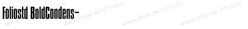 Foliostd BoldCondens字体转换